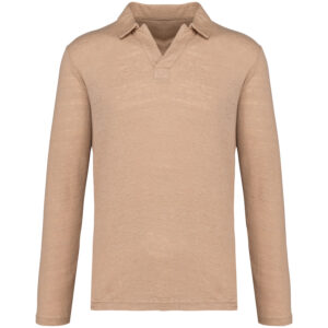 Native Spirit 190 g/m² - Polo manches longues en lin homme – Image 1