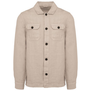 Native Spirit 245 g/m² - Surchemise écoresponsable délavée en lin homme – Image 1