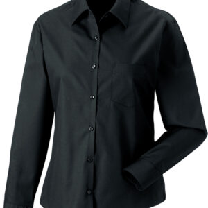 Russell 120 - 125 g/m² - Chemise femme popeline pur coton manches longues – Image 1