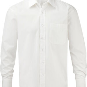 Russell 120 - 125 g/m² - Chemise homme popeline pur coton manches longues – Image 1